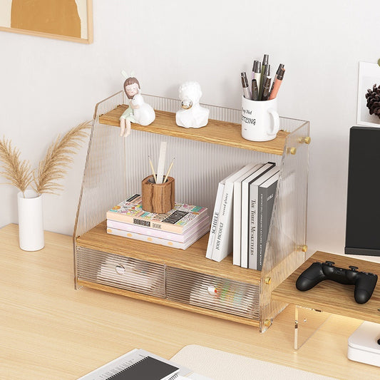 etagere de bureau avec livre