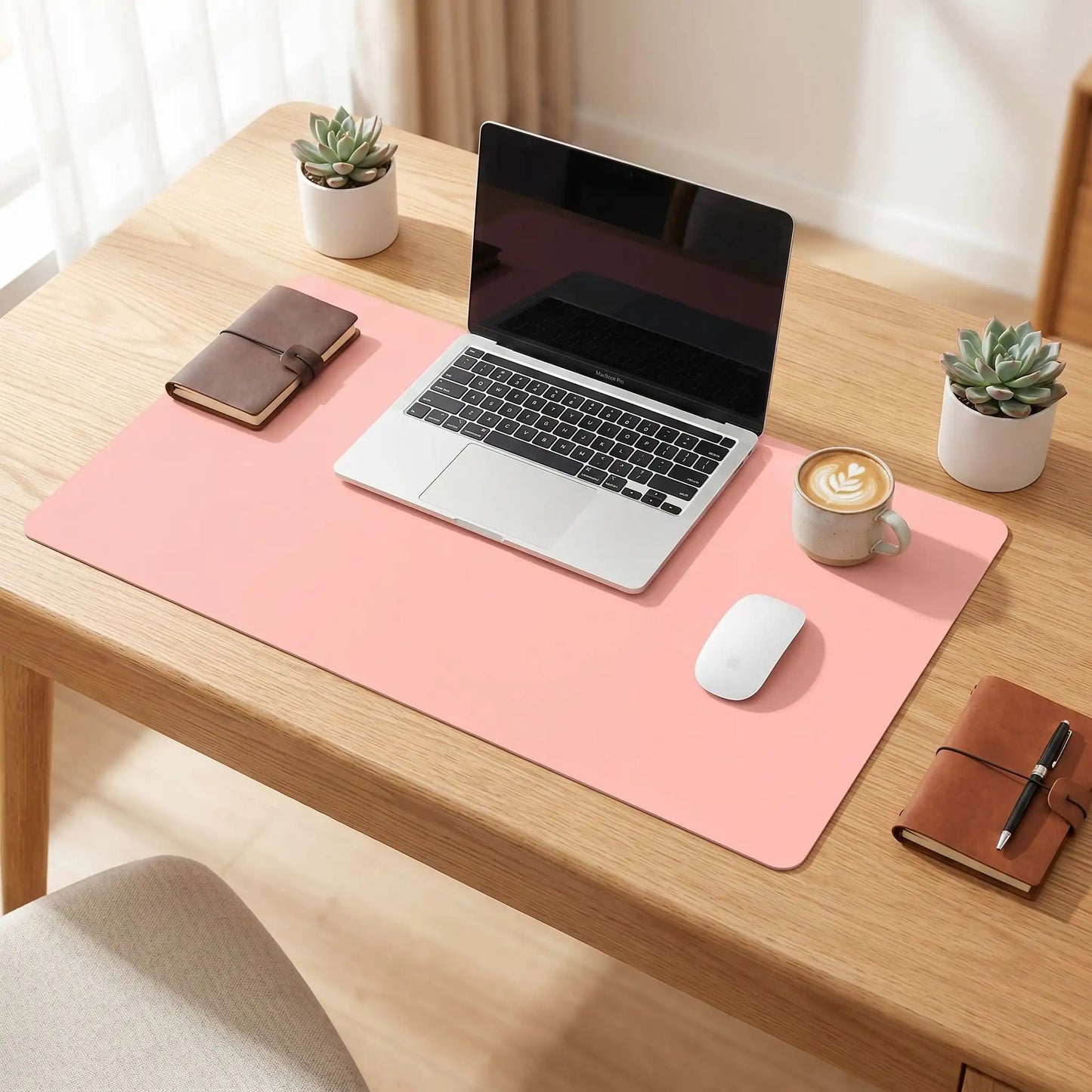 jolie sous main bureau rose
