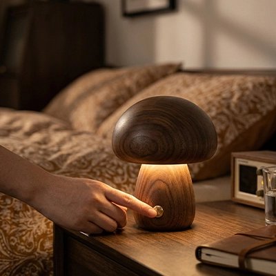 Lampe de chevet tactile champignon 