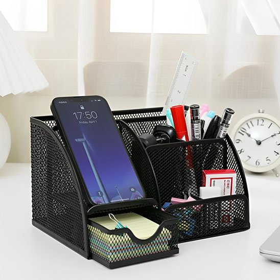 Organisateur de bureau avec telephone 