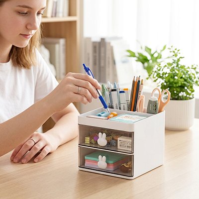 Organisateur de bureau blanc