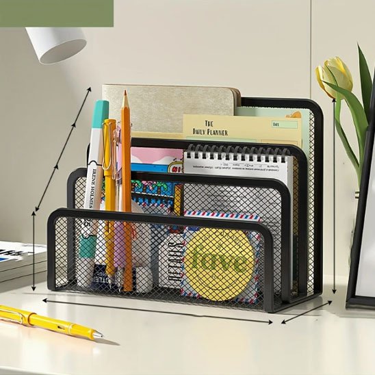 Organisateur de bureau noir trois espace 
