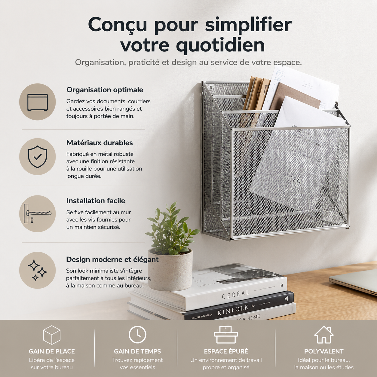 organisateur de bureau qualité
