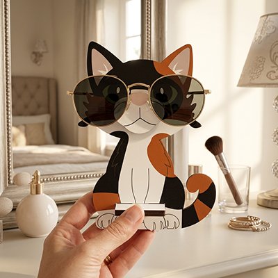 Porte lunette chat