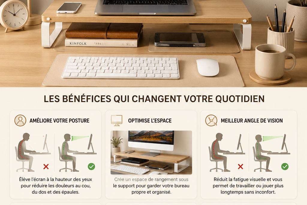 rehausseur ecran et ses benefices