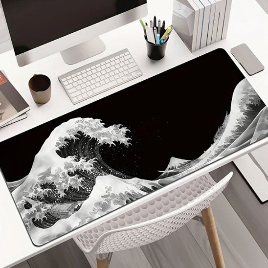 Sous main bureau avec motif de vague