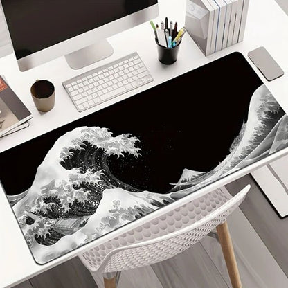 Sous main bureau avec motif de vague