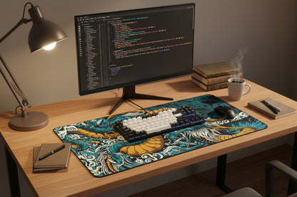 Sous main bureau bleu