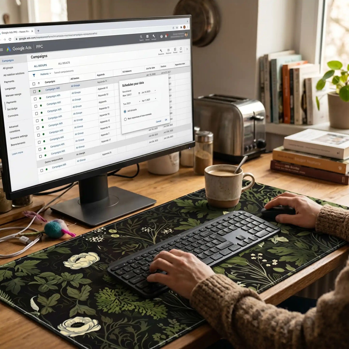 sous main bureau sur bureau