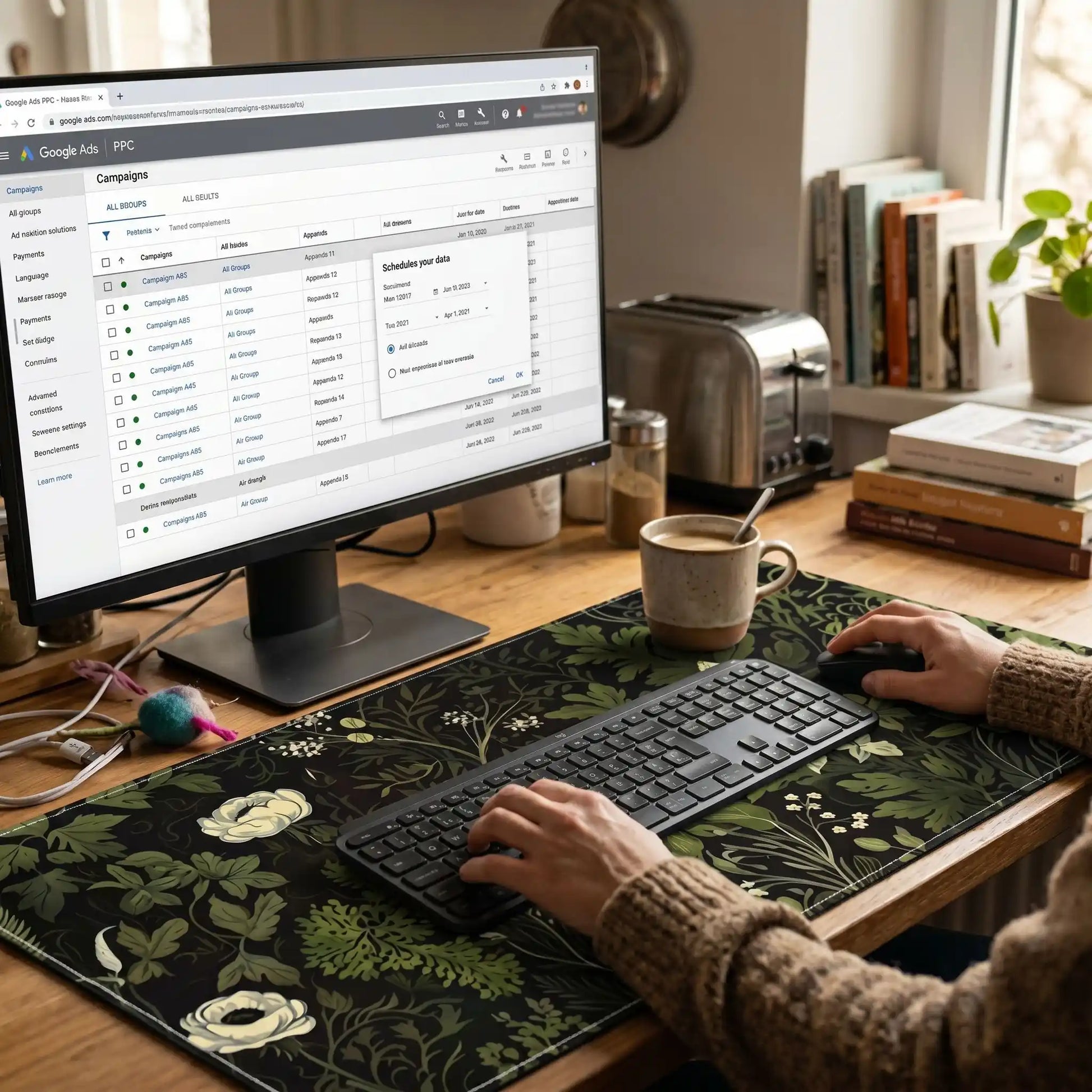 sous main bureau sur bureau