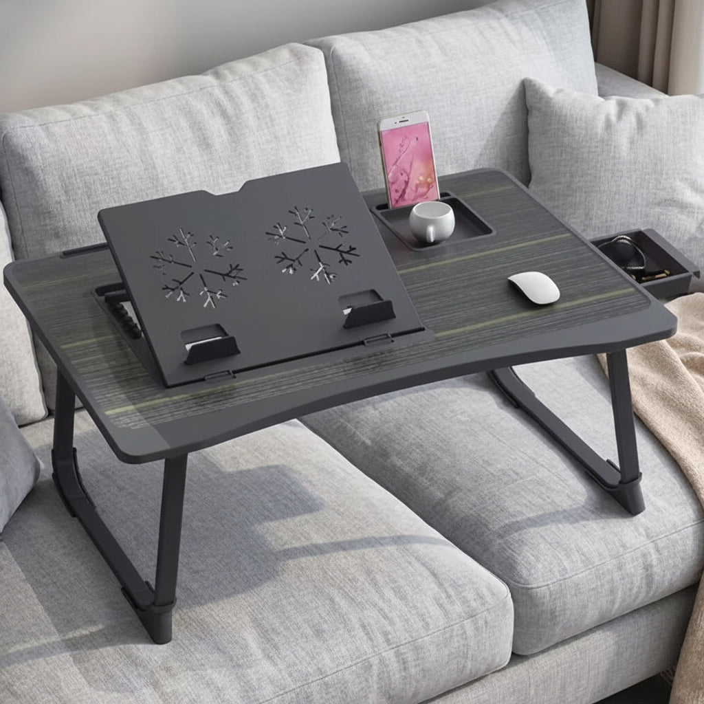 Table ordinateur portable gris