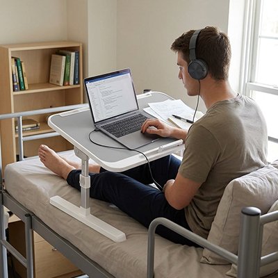 Table ordinateur portable sur le lit