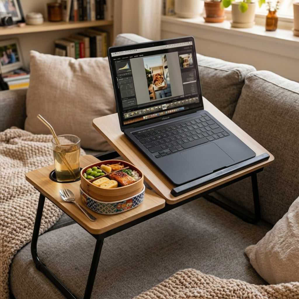Table ordinateur rempli