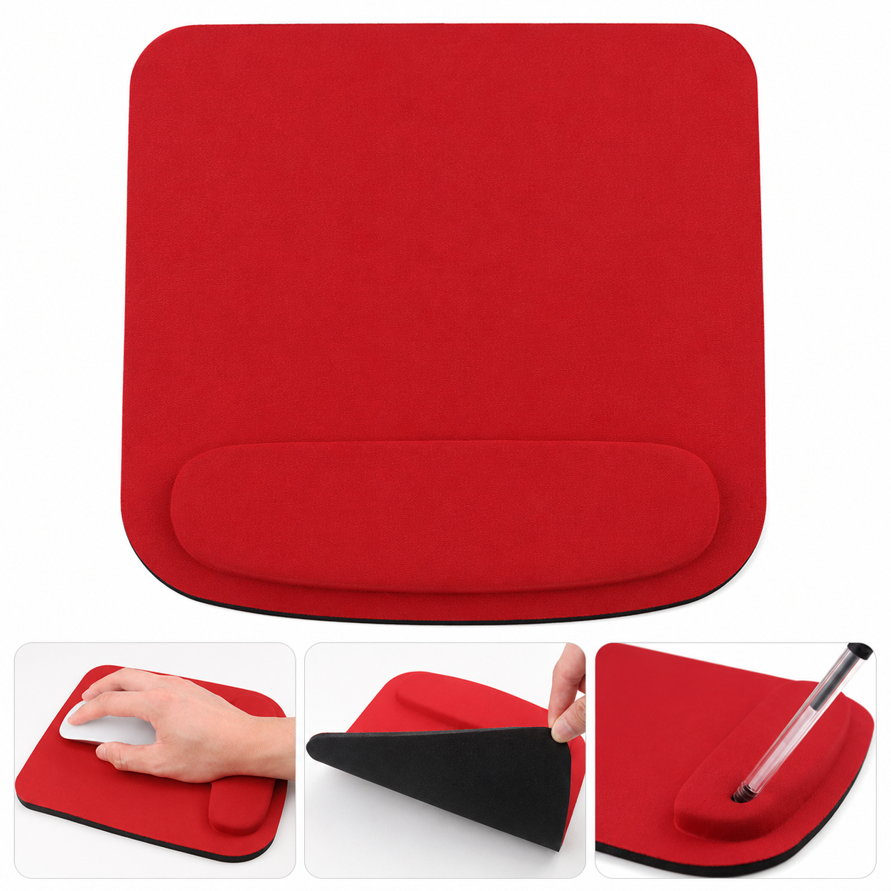 tapis de souris ergonomique rouge